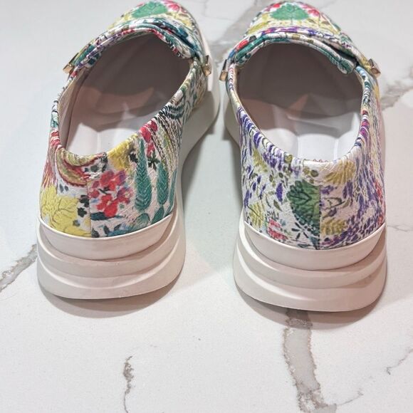 FRANCO SARTO | Women’s White Calinda Almond Toe Wedge Slip On Loafers Shoes 5M - Picture 3 of 13